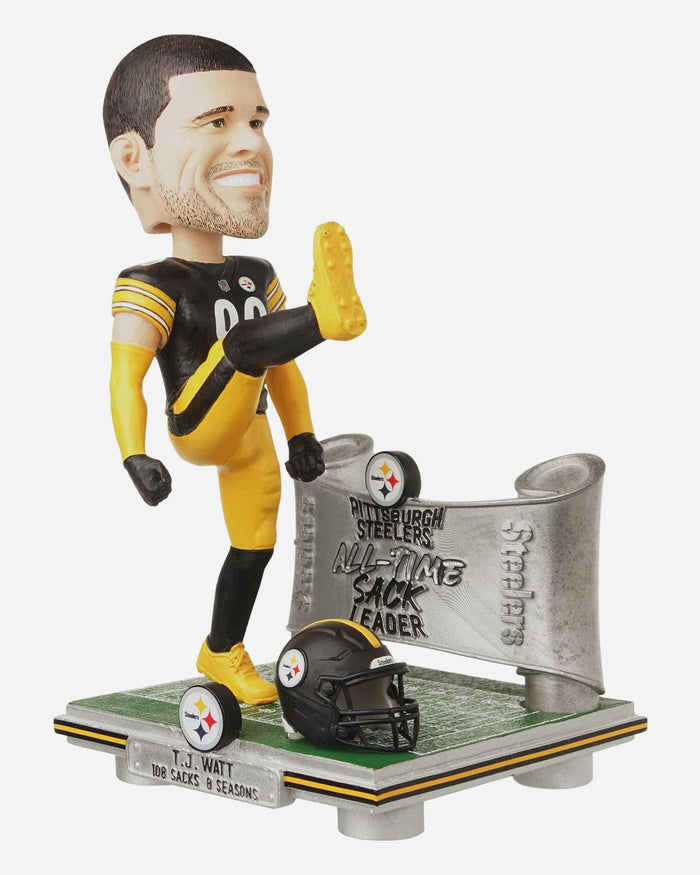 TJ Watt Pittsburgh Steelers All-Time Sack Leader Bobblehead FOCO - FOCO.com