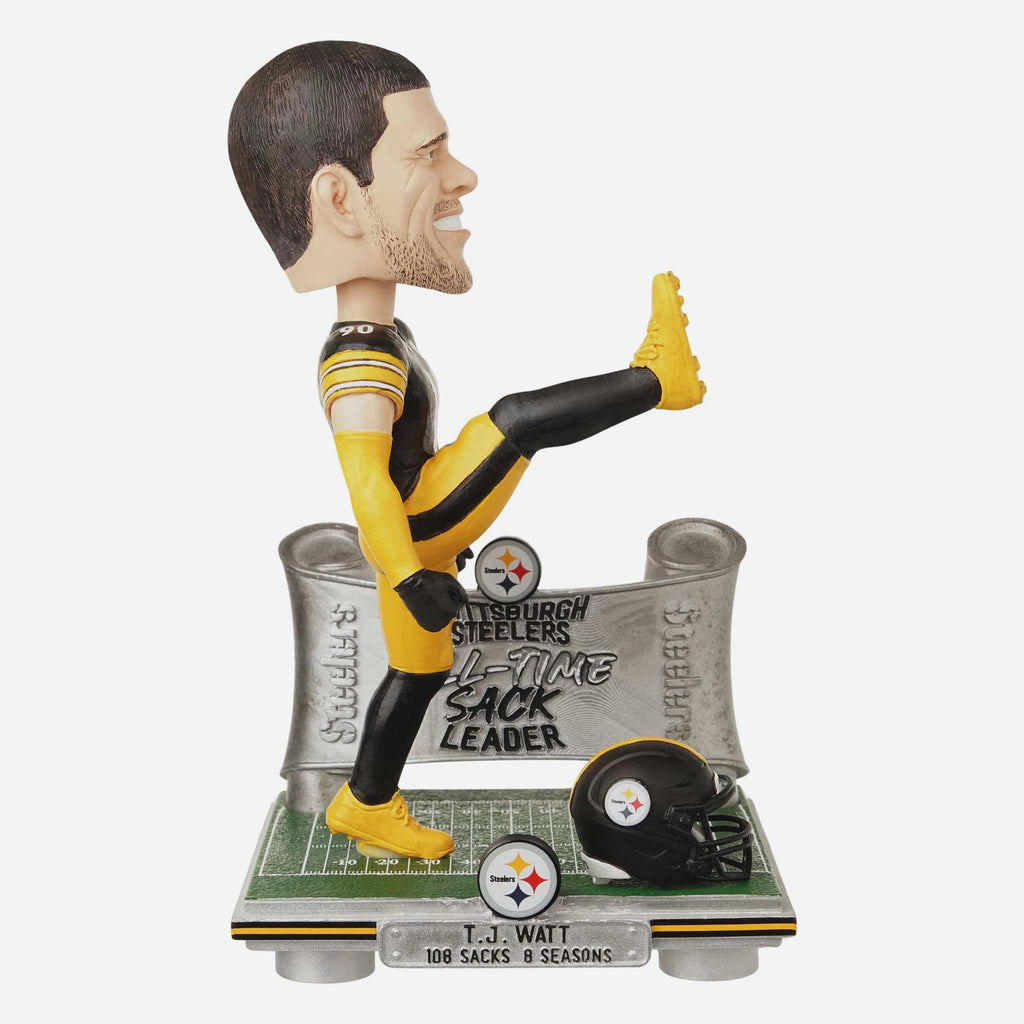 TJ Watt Pittsburgh Steelers All-Time Sack Leader Bobblehead FOCO - FOCO.com