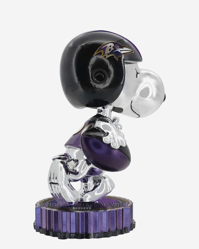 Baltimore Ravens Snoopy Peanuts Electroplated Medium Bighead Bobblehead FOCO - FOCO.com
