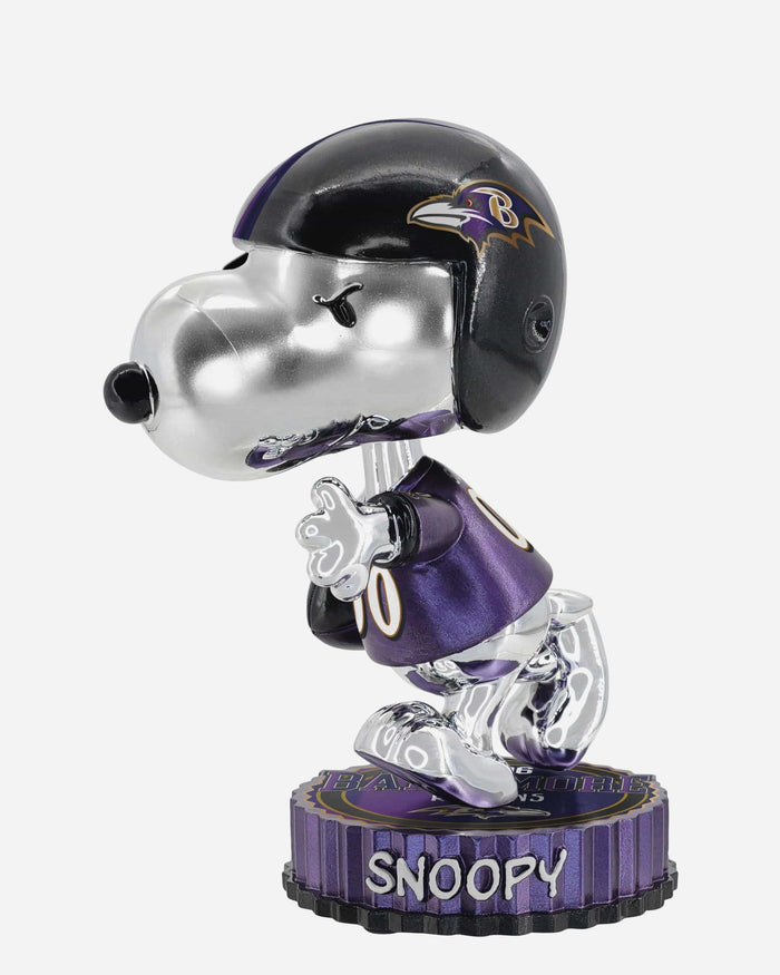 Baltimore Ravens Snoopy Peanuts Electroplated Medium Bighead Bobblehead FOCO - FOCO.com