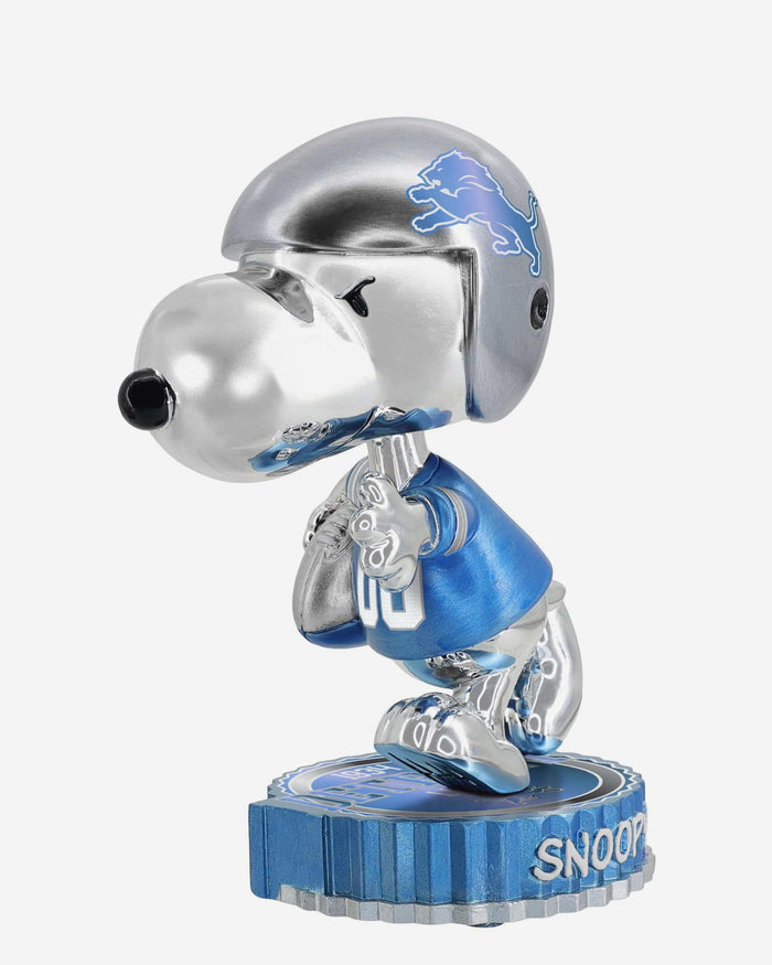 Detroit Lions Snoopy Peanuts Electroplated Medium Bighead Bobblehead FOCO - FOCO.com