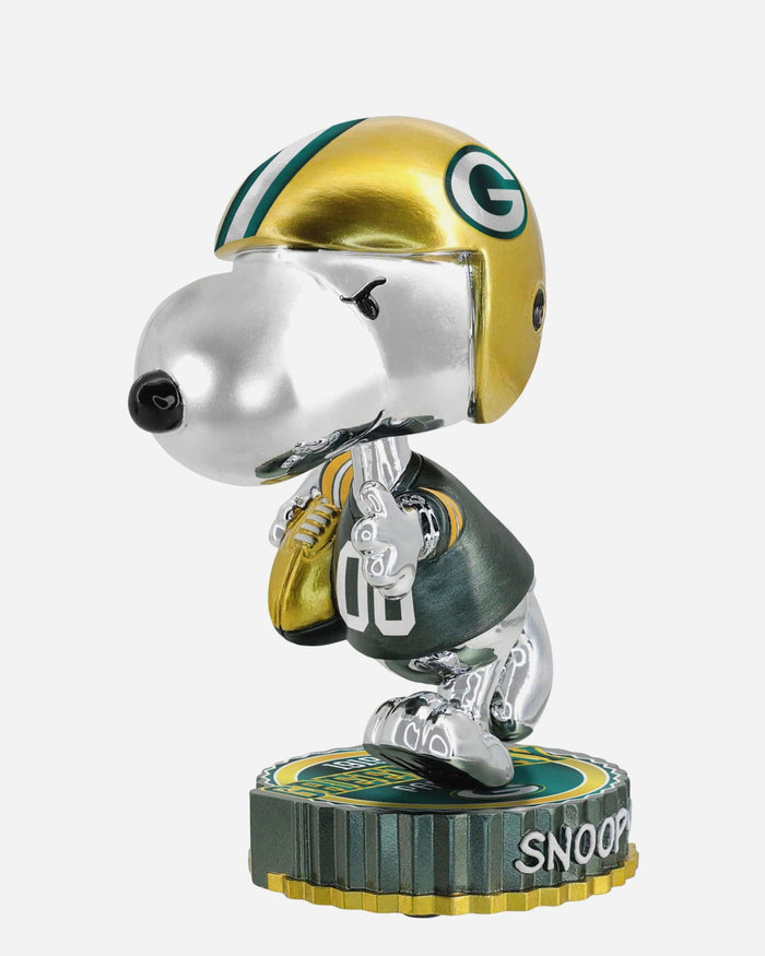 Green Bay Packers Snoopy Peanuts Electroplated Medium Bighead Bobblehead FOCO - FOCO.com
