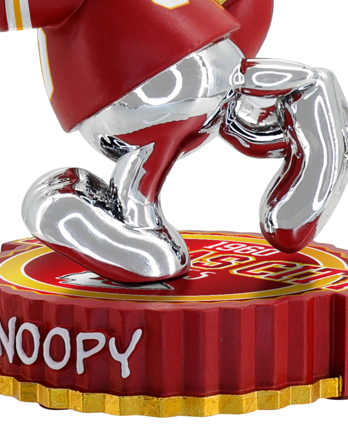 Kansas City Chiefs Snoopy Peanuts Electroplated Medium Bighead Bobblehead FOCO - FOCO.com