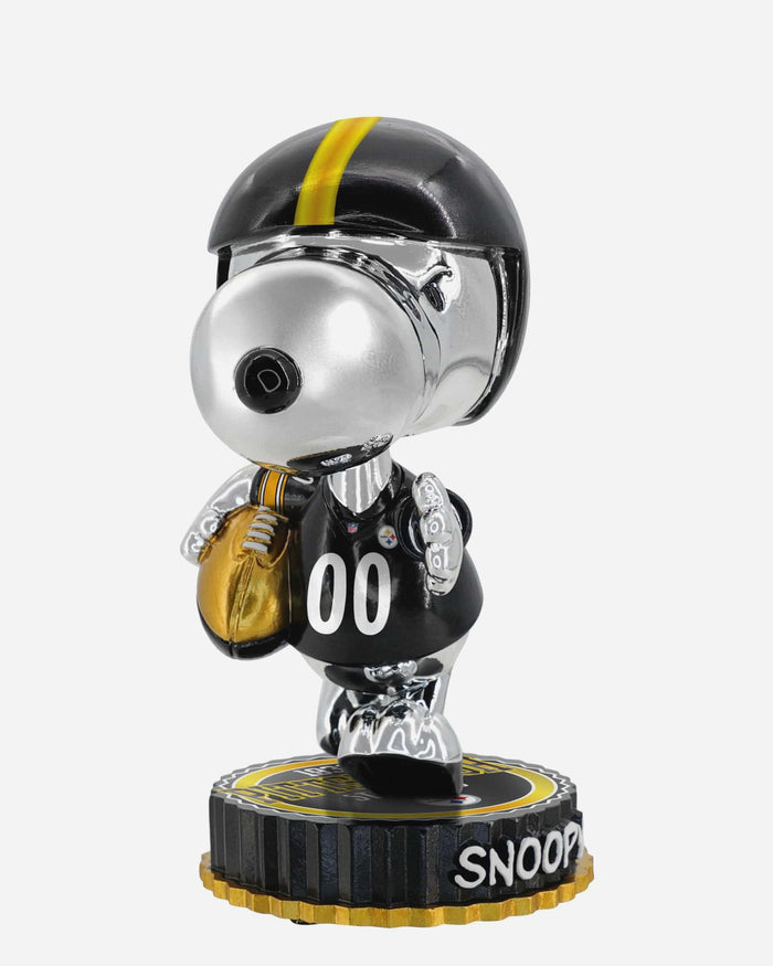Pittsburgh Steelers Snoopy Peanuts Electroplated Medium Bighead Bobblehead FOCO - FOCO.com