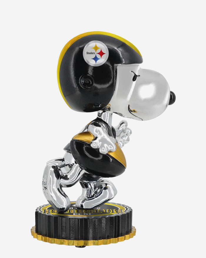 Pittsburgh Steelers Snoopy Peanuts Electroplated Medium Bighead Bobblehead FOCO - FOCO.com
