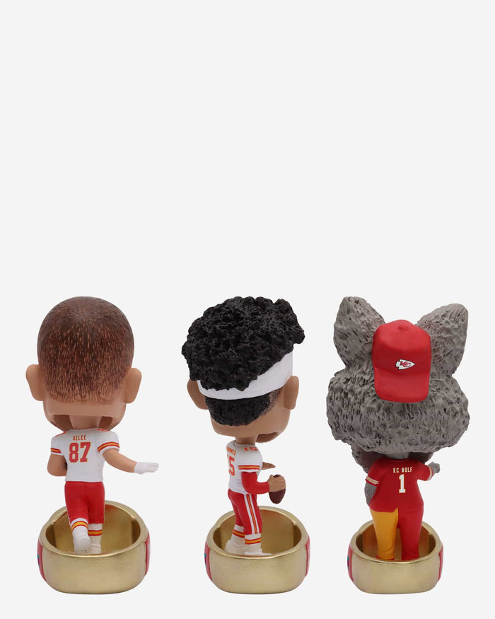 Kansas City Chiefs Super Bowl LVII Champions 3 Pack Mini Bighead Bobblehead Set FOCO - FOCO.com