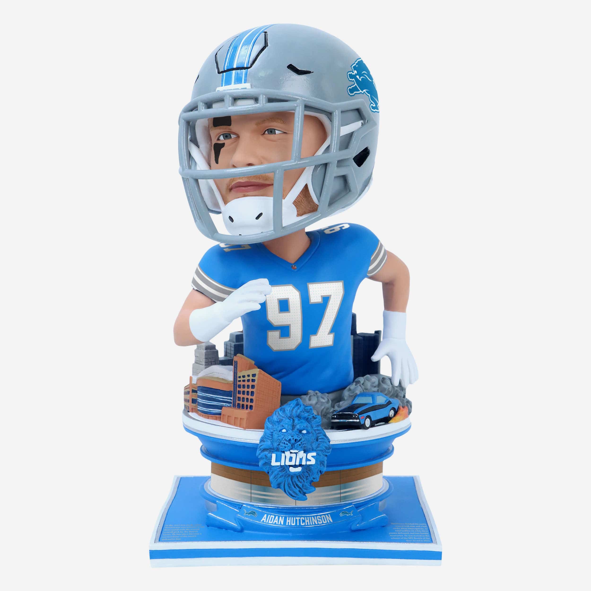 Bobblehead Des Lions De Detroit Playoff Victory - Goff, Hutchinson, Montgomery & Reynolds, 12,7 Cm