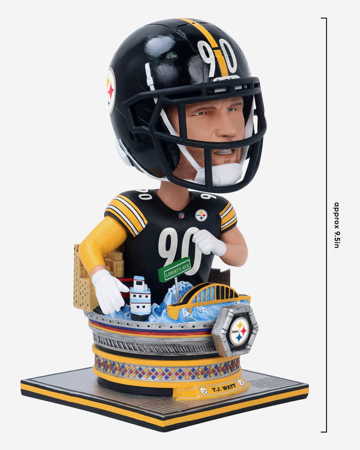 TJ Watt Pittsburgh Steelers Bust Bighead Bobblehead FOCO - FOCO.com