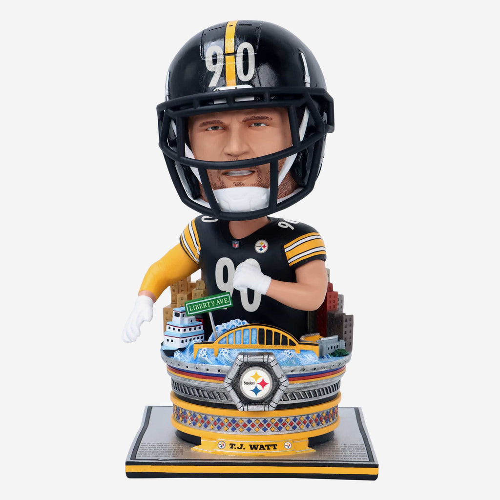 TJ Watt Pittsburgh Steelers Bust Bighead Bobblehead FOCO - FOCO.com