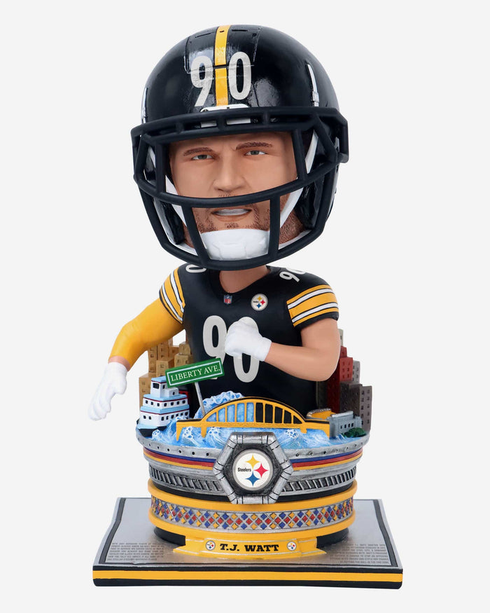 TJ Watt Pittsburgh Steelers Bust Bighead Bobblehead FOCO - FOCO.com