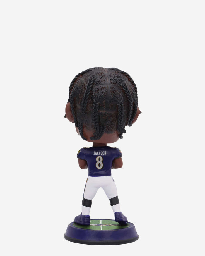 Lamar Jackson Baltimore Ravens Field Stripe Mini Bighead Bobblehead FOCO - FOCO.com
