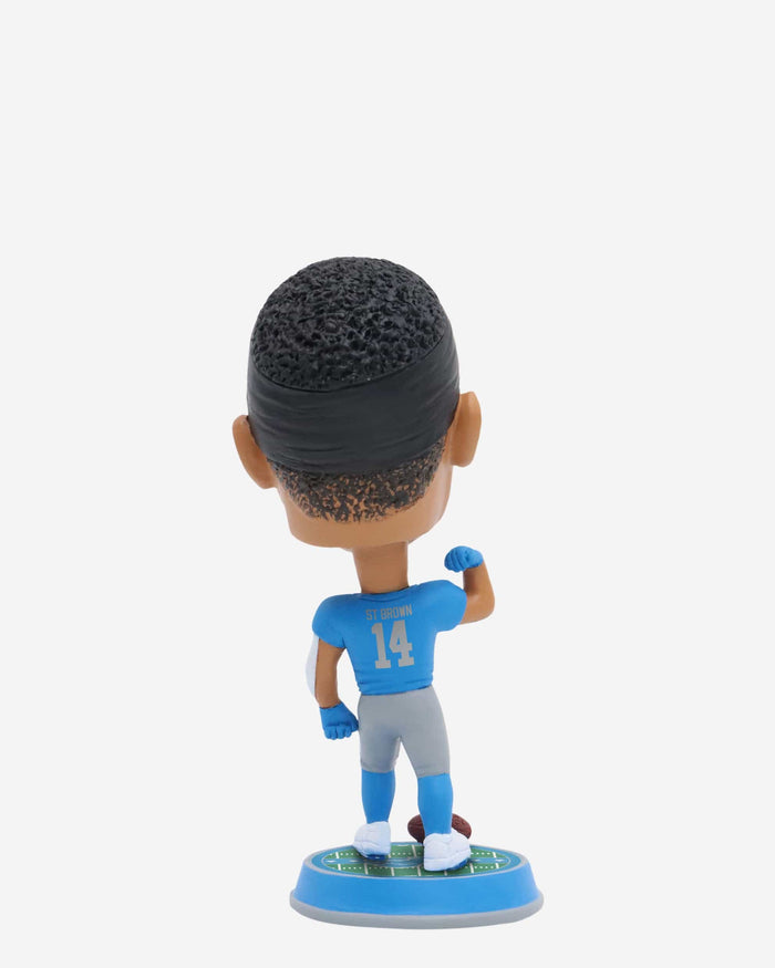 Amon-Ra St Brown Detroit Lions Retro Uniform Field Stripe Mini Bighead Bobblehead FOCO - FOCO.com