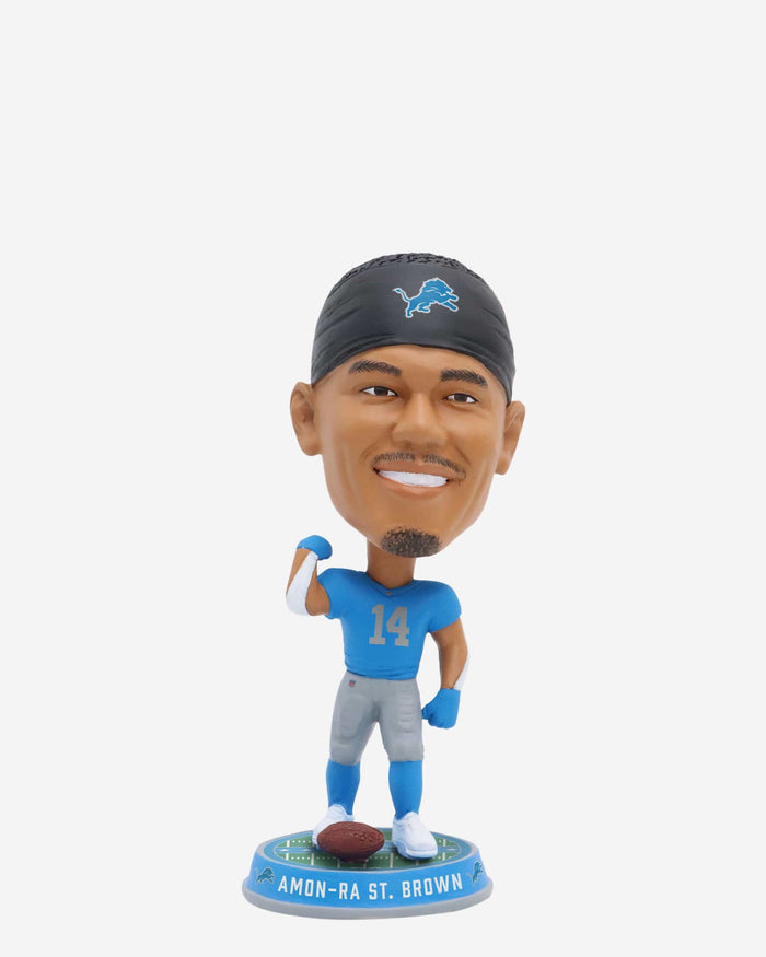 Amon-Ra St Brown Detroit Lions Retro Uniform Field Stripe Mini Bighead Bobblehead FOCO - FOCO.com