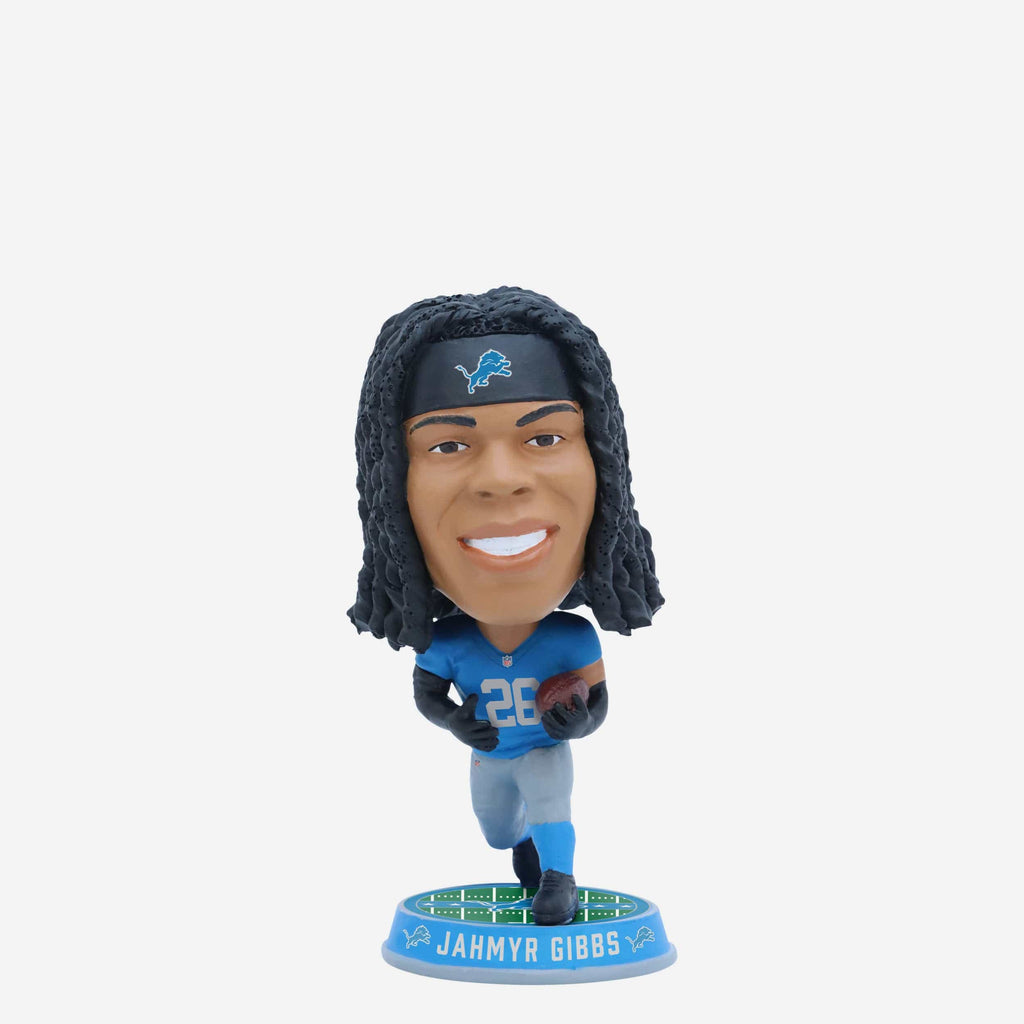 Jahmyr Gibbs Detroit Lions Retro Uniform Field Stripe Mini Bighead Bobblehead FOCO - FOCO.com