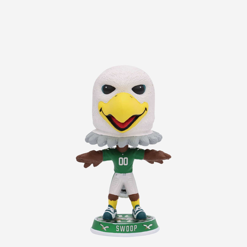 Swoop Philadelphia Eagles Kelly Green Uniform Field Stripe Mascot Mini Bighead Bobblehead FOCO - FOCO.com
