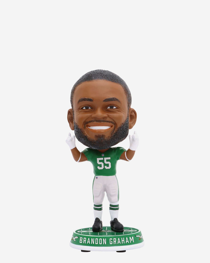 Brandon Graham Philadelphia Eagles Kelly Green Uniform Field Stripe Mini Bighead Bobblehead FOCO - FOCO.com