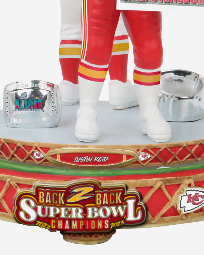 Patrick Mahomes & Justin Reid Kansas City Chiefs Super Bowl LVIII Champions Dual Spinner Bobblehead FOCO - FOCO.com