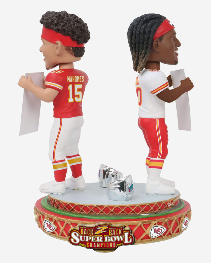 Patrick Mahomes & Justin Reid Kansas City Chiefs Super Bowl LVIII Champions Dual Spinner Bobblehead FOCO - FOCO.com