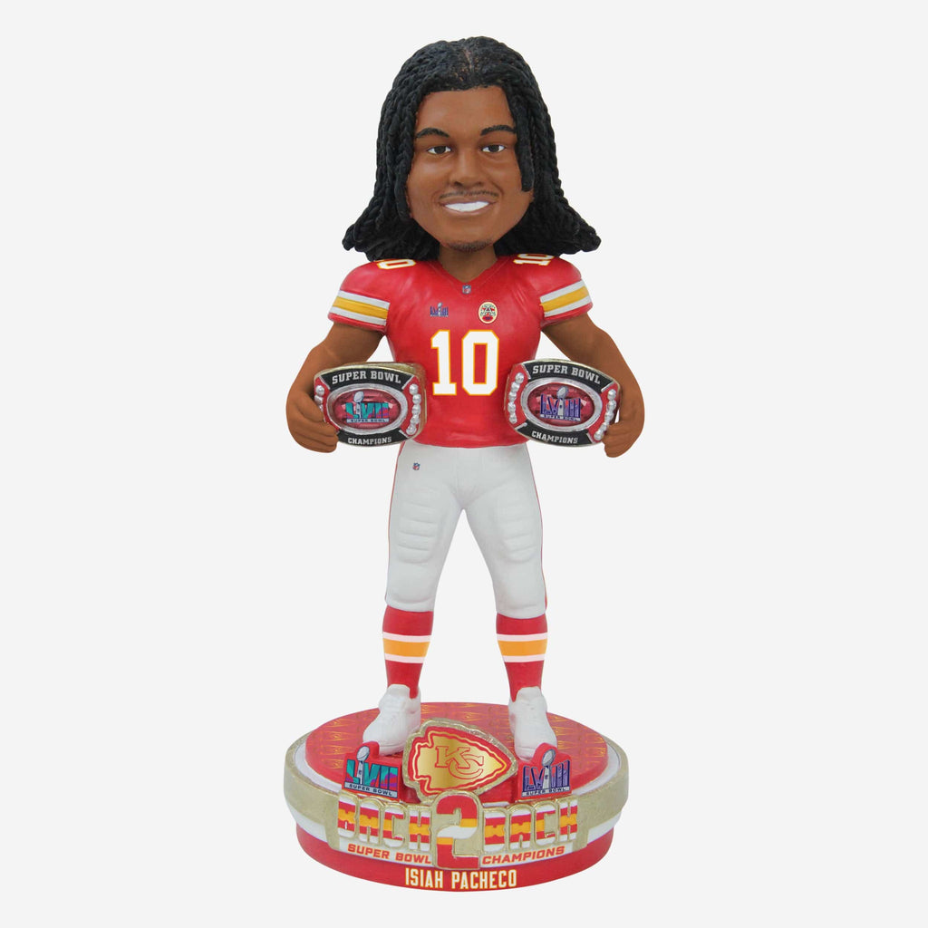 Isiah Pacheco Kansas City Chiefs Super Bowl LVIII Champions Bobblehead FOCO - FOCO.com