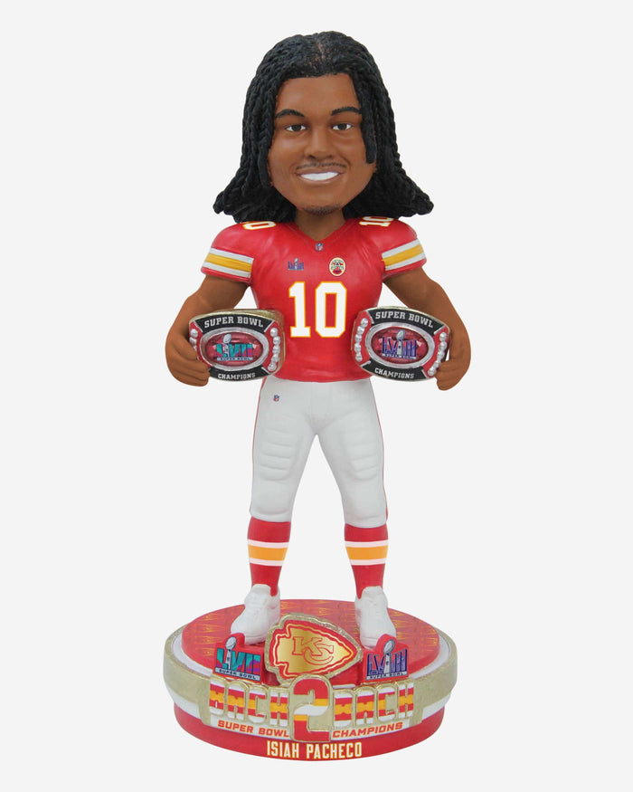 Isiah Pacheco Kansas City Chiefs Super Bowl LVIII Champions Bobblehead FOCO - FOCO.com