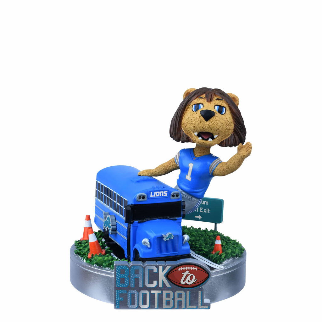 Roary Detroit Lions Back to Football Bus Mascot Mini Bobblehead