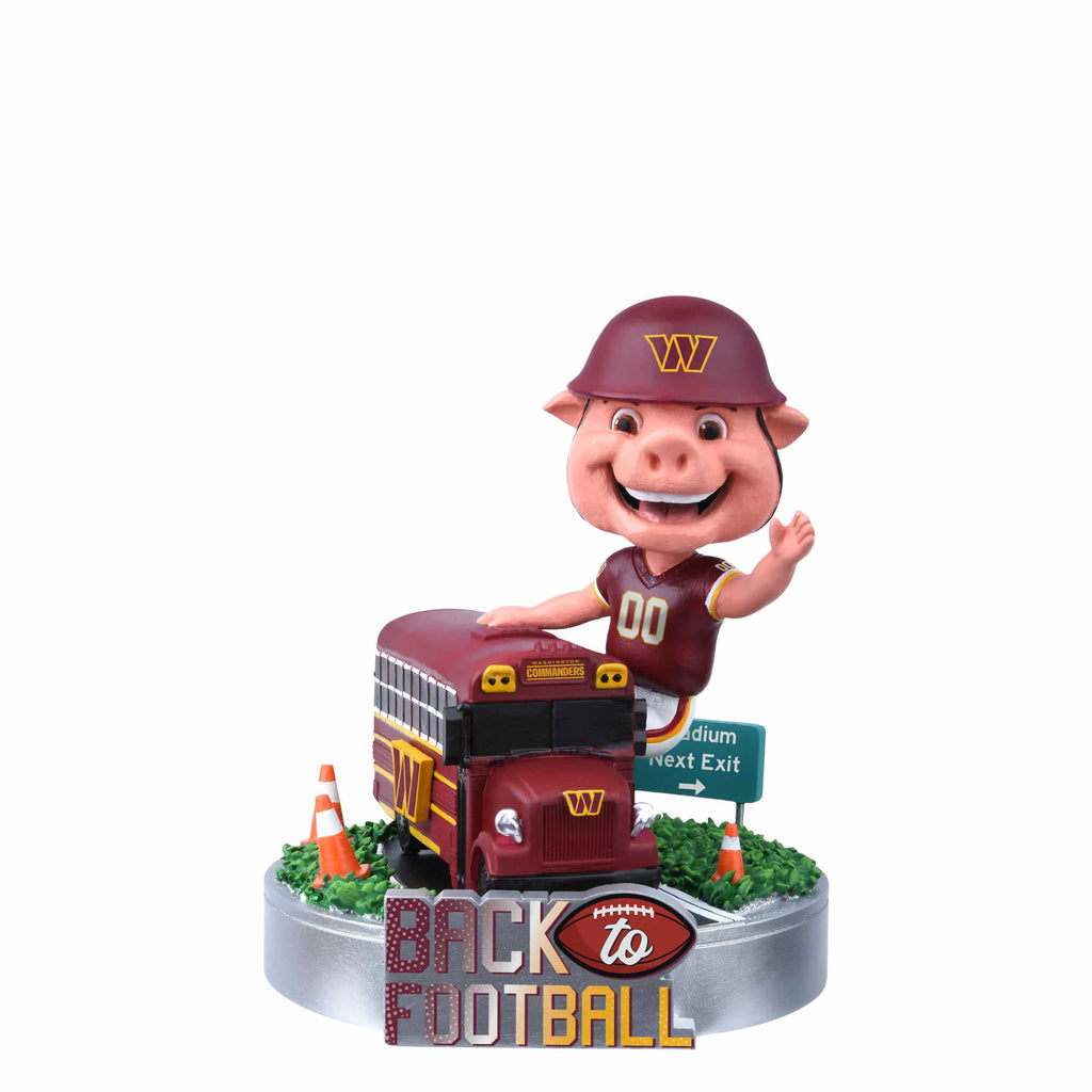 Major Tuddy Washington Commanders Back to Football Bus Mascot Mini Bobblehead FOCO - FOCO.com
