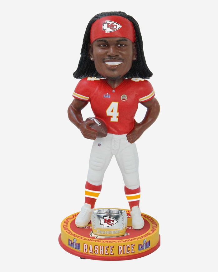 Rashee Rice Kansas City Chiefs Super Bowl LVIII Champions Bobblehead FOCO - FOCO.com