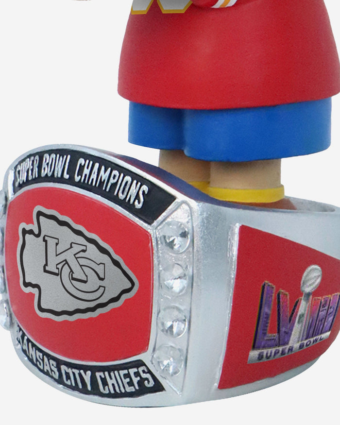 Charlie Brown Peanuts Kansas City Chiefs Super Bowl LVIII Champions Ring Base Bobblehead FOCO - FOCO.com