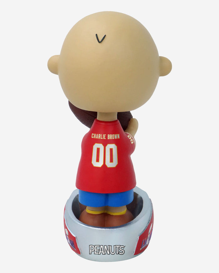 Charlie Brown Peanuts Kansas City Chiefs Super Bowl LVIII Champions Ring Base Bobblehead FOCO - FOCO.com