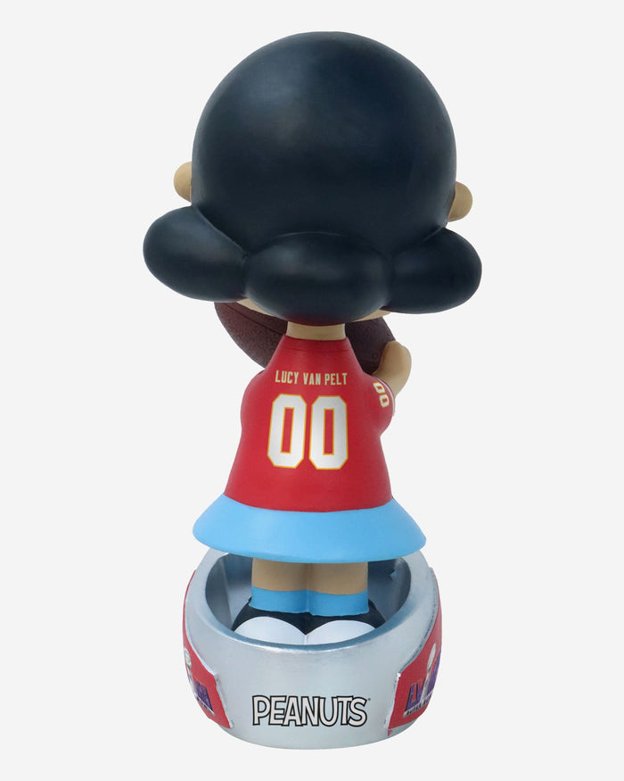 Lucy Van Pelt Peanuts Kansas City Chiefs Super Bowl LVIII Champions Ring Base Bobblehead FOCO - FOCO.com