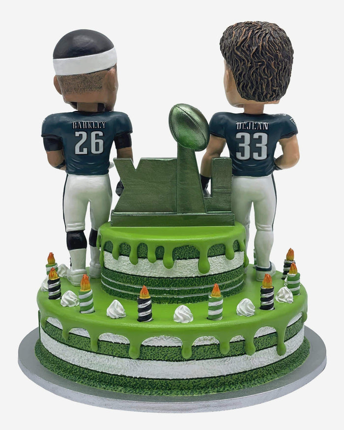 Saquon Barkley & Cooper DeJean Philadelphia Eagles Super Bowl LIX Champions Birthday Dual Bobblehead FOCO - FOCO.com