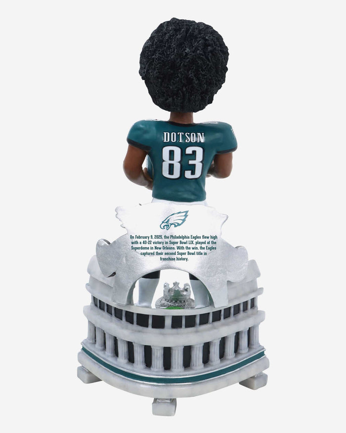 Jahan Dotson Philadelphia Eagles Super Bowl LIX Champions Celebration Bobblehead FOCO - FOCO.com