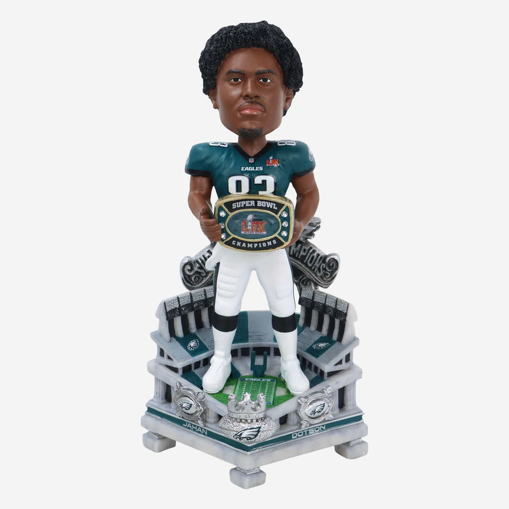 Jahan Dotson Philadelphia Eagles Super Bowl LIX Champions Celebration Bobblehead FOCO - FOCO.com