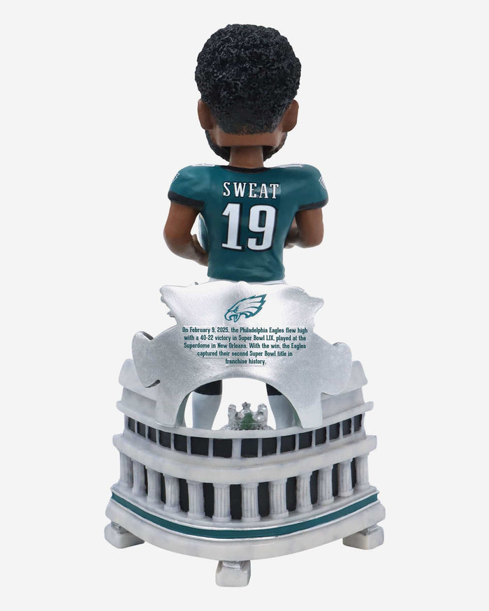 Josh Sweat Philadelphia Eagles Super Bowl LIX Champions Celebration Bobblehead FOCO - FOCO.com