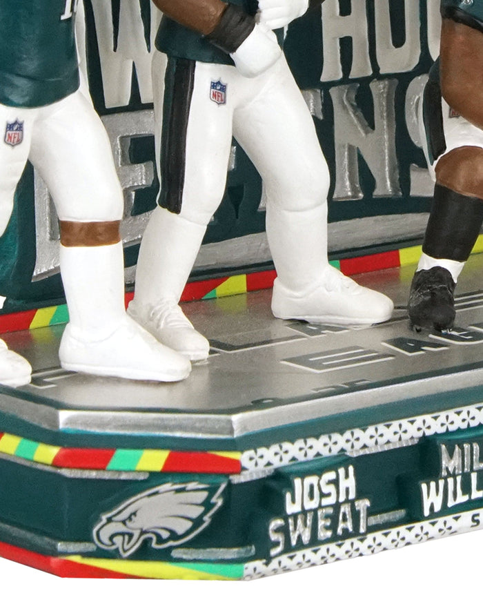 Philadelphia Eagles Super Bowl LIX Champions Power House Defense Mini Bobblehead Scene FOCO - FOCO.com