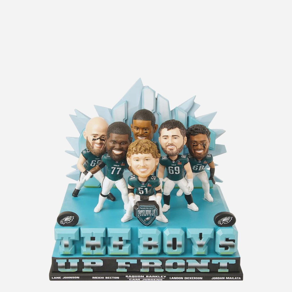 Philadelphia Eagles The Boys Up Front O-Line Super Bowl LIX Champions Mini Bobblehead Scene FOCO - FOCO.com