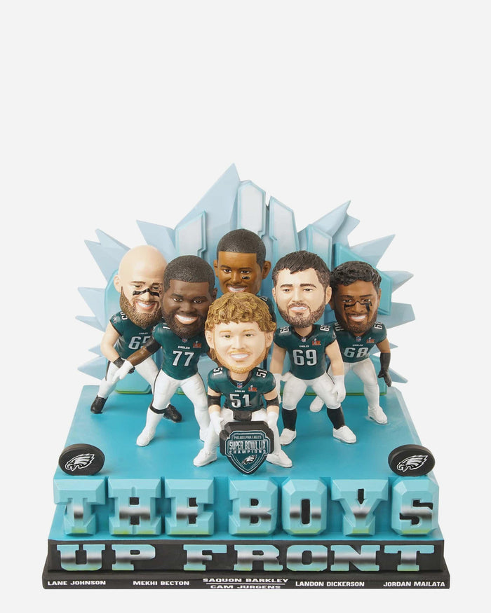 Philadelphia Eagles The Boys Up Front O-Line Super Bowl LIX Champions Mini Bobblehead Scene FOCO - FOCO.com