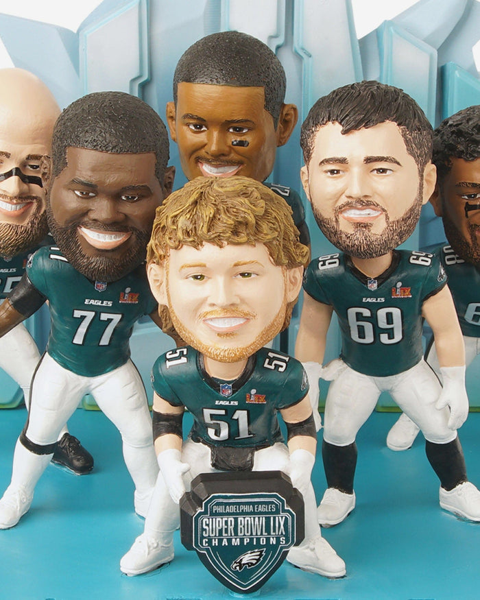 Philadelphia Eagles The Boys Up Front O-Line Super Bowl LIX Champions Mini Bobblehead Scene FOCO - FOCO.com