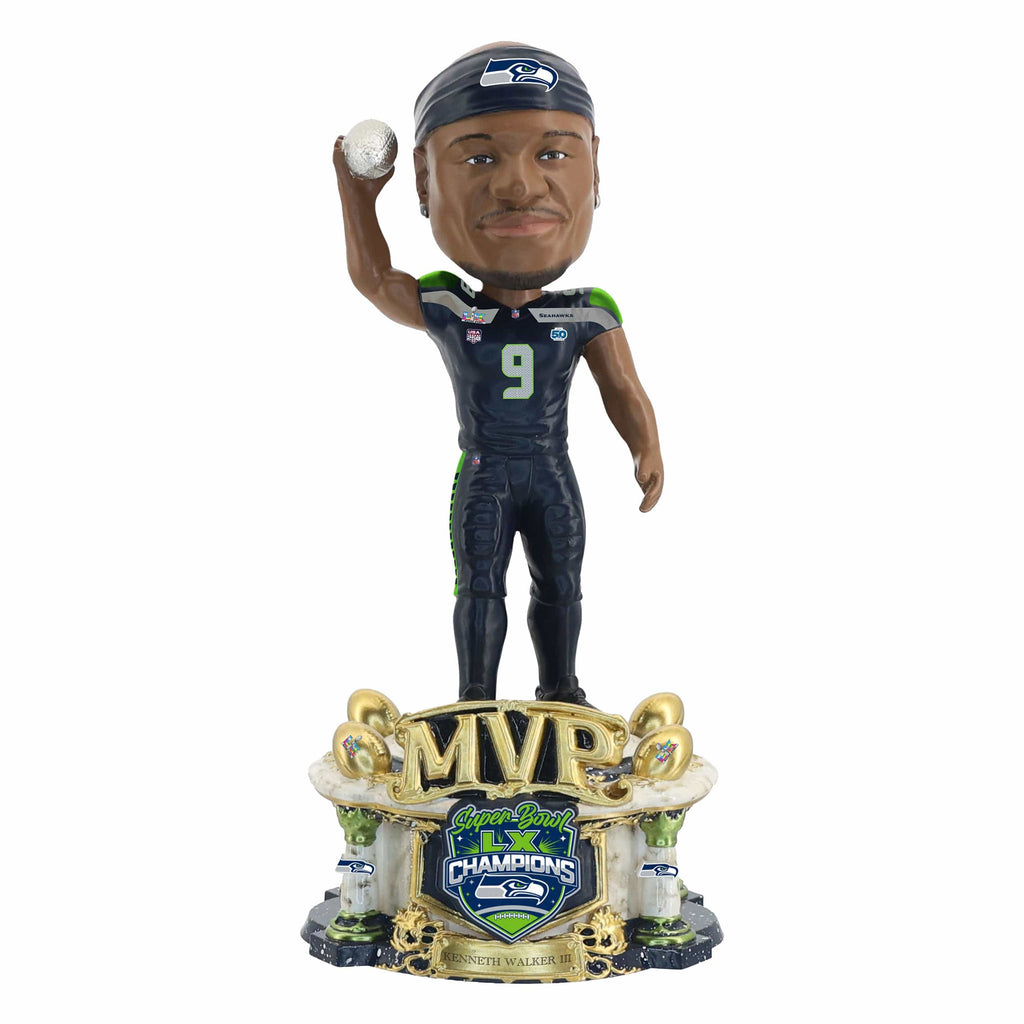 Kenneth Walker III Seattle Seahawks Super Bowl LX Champions MVP Celebration Bobblehead