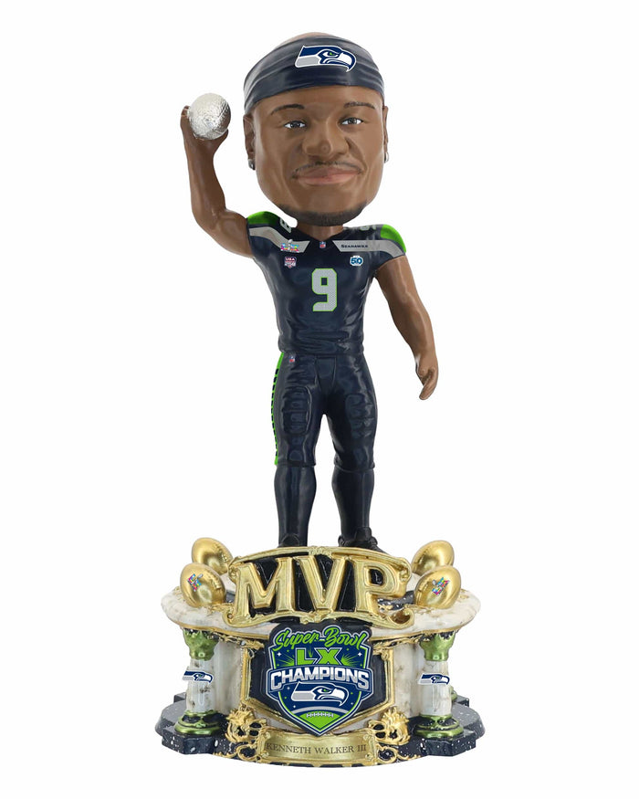 Kenneth Walker III Seattle Seahawks Super Bowl LX Champions MVP Celebration Bobblehead