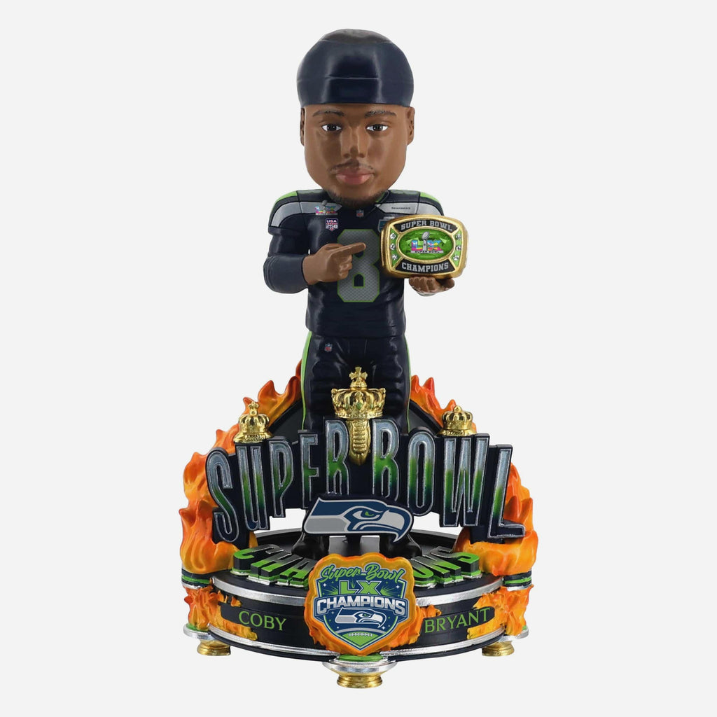 Coby Bryant Seattle Seahawks Super Bowl LX Champions Celebration Bobblehead FOCO - FOCO.com