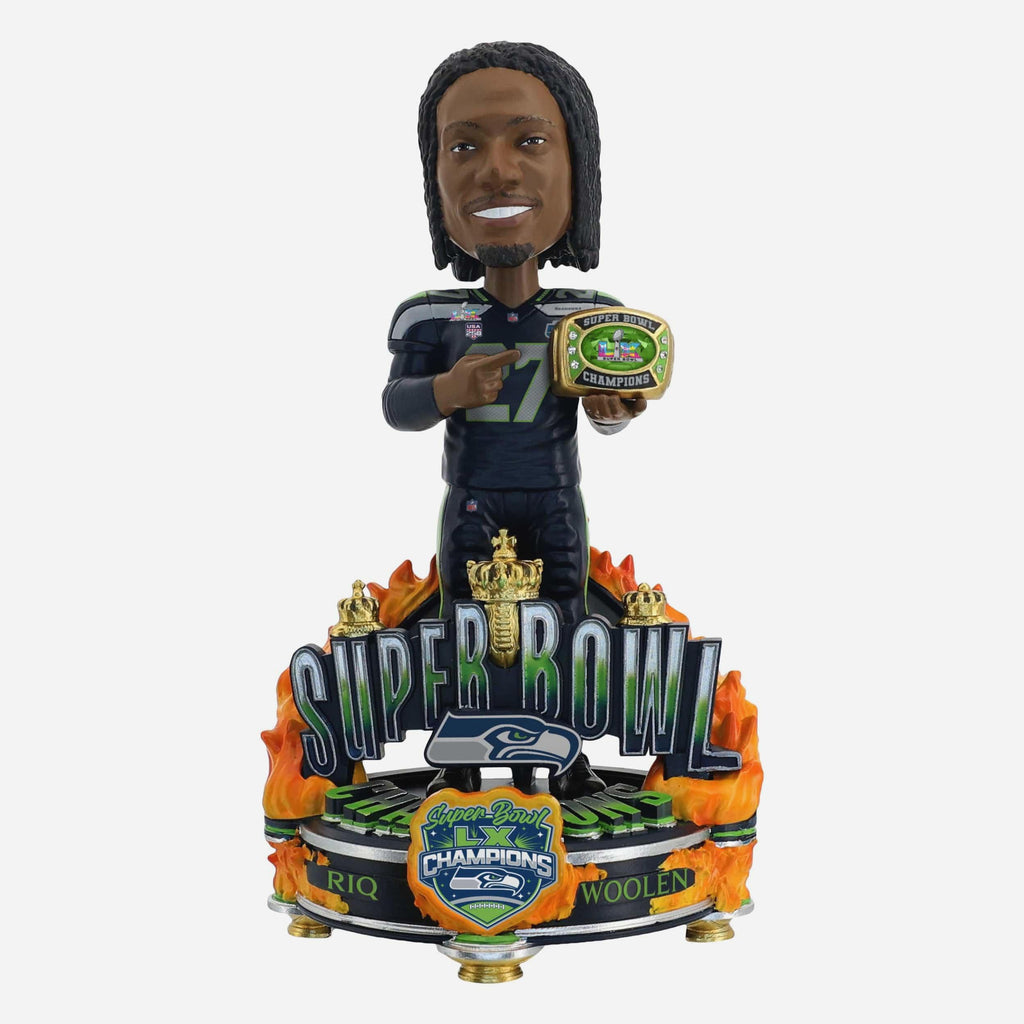 Tariq Woolen Seattle Seahawks Super Bowl LX Champions Celebration Bobblehead FOCO - FOCO.com