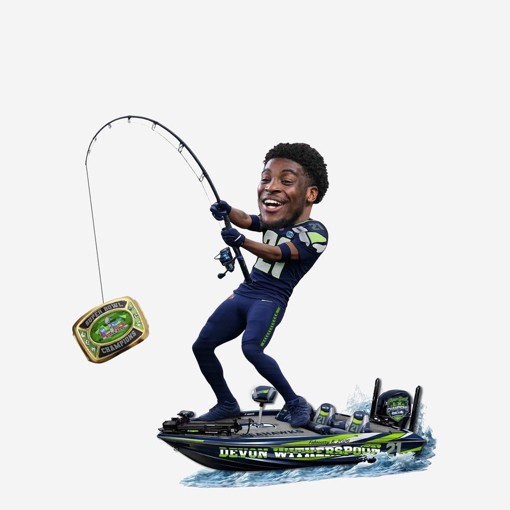 Devon Witherspoon Seattle Seahawks Super Bowl LX Champions Fishing Sack Celebration Bobblehead