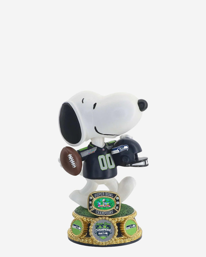 Seattle Seahawks Super Bowl LX Champions Snoopy Peanuts Mini Bobblehead FOCO - FOCO.com