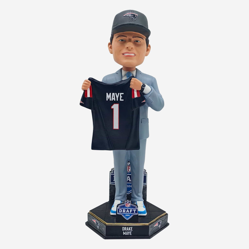 Drake Maye New England Patriots 2024 Draft Pick Bobblehead FOCO - FOCO.com