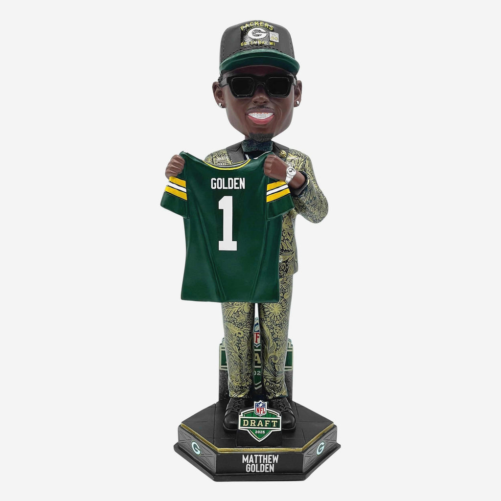 Matthew Golden Green Bay Packers 2025 NFL Draft Pick Number 23 Bobblehead FOCO - FOCO.com