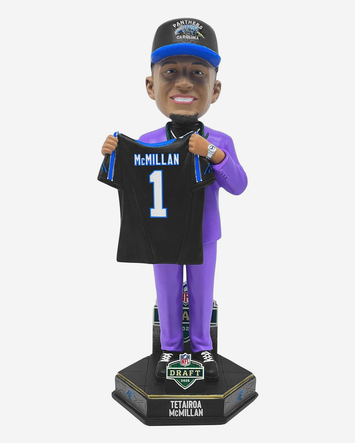 Tetairoa McMillan Carolina Panthers 2025 NFL Draft Pick Number 8 Bobblehead FOCO - FOCO.com