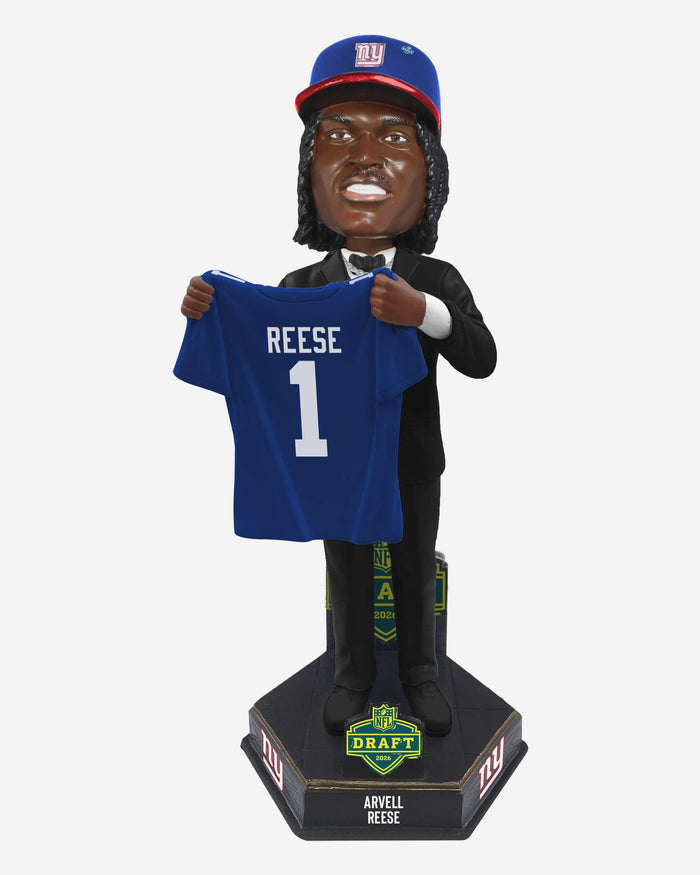 Arvell Reese New York Giants 2026 NFL Draft Pick Number 5 Bobblehead FOCO - FOCO.com