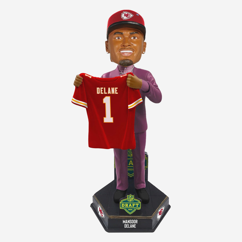Mansoor Delane Kansas City Chiefs 2026 NFL Draft Pick Number 6 Bobblehead FOCO - FOCO.com