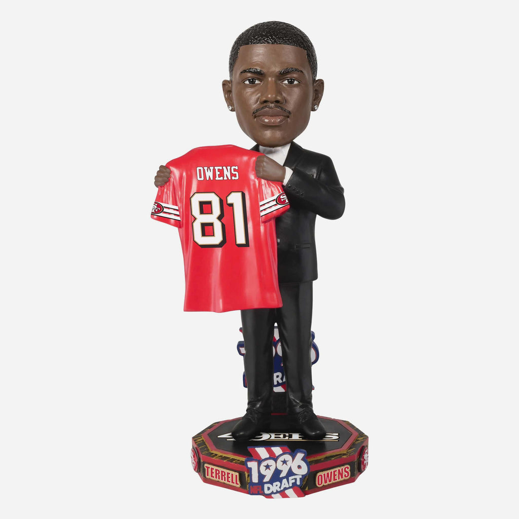 Terrell Owens San Francisco 49ers 1996 NFL Draft Pick Bobblehead FOCO - FOCO.com